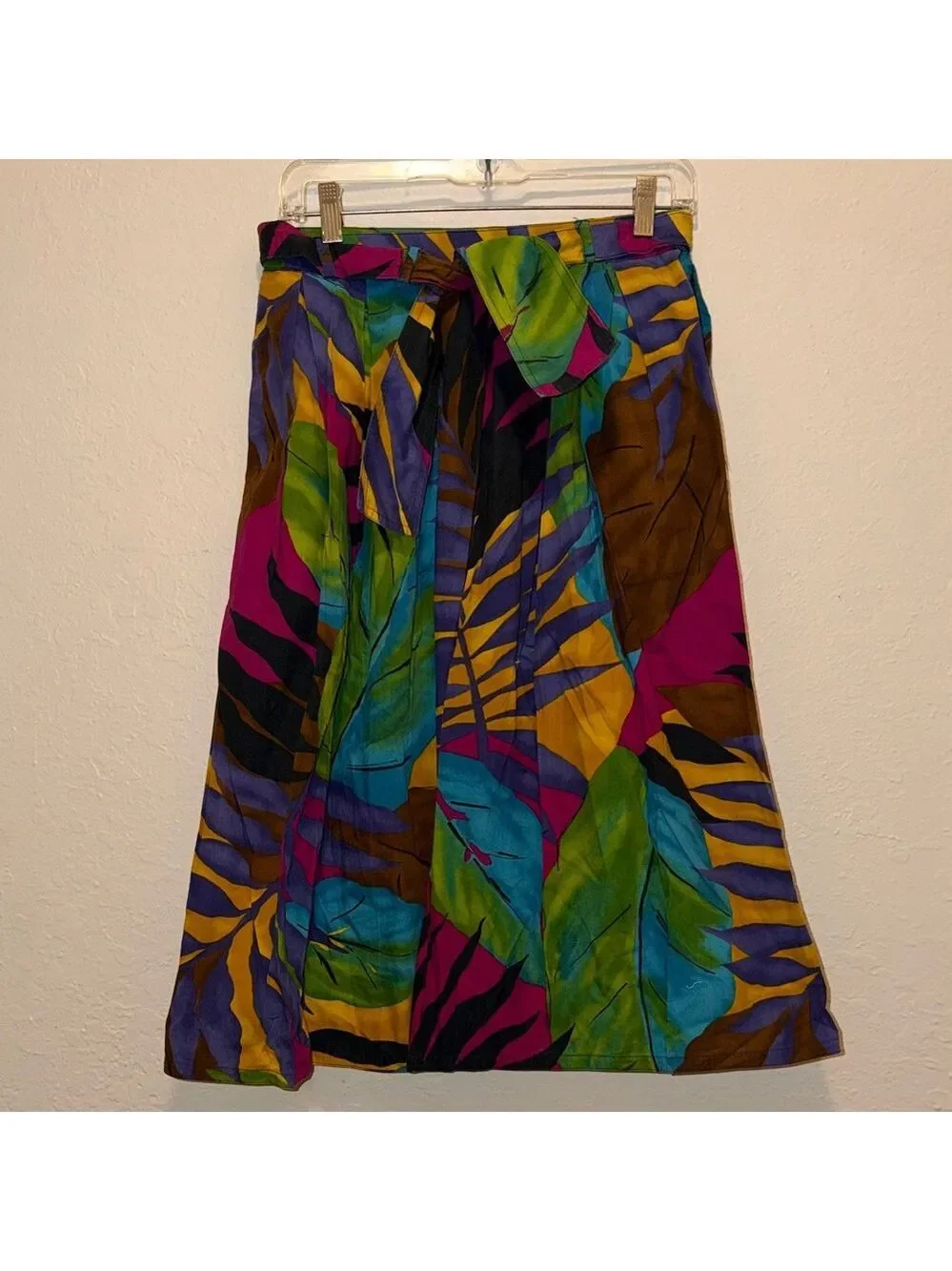 Vintage Tropical Print Modest Skirt cottagecore granny teachercore - Picture 2 of 8